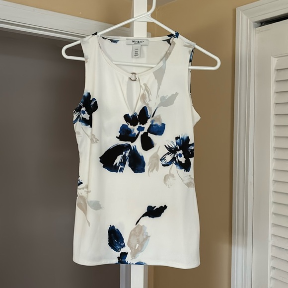 White House Black Market Tops - Sleeveless floral blouse